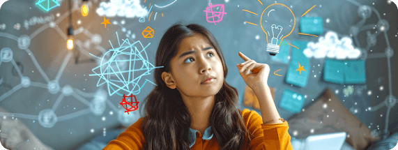 Child developing computational thinking
