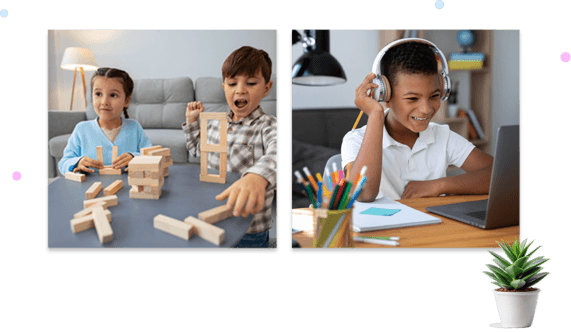 Children developing problem-solving skills through coding