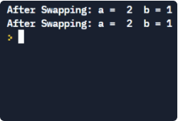 Swap two numbers without using third variable