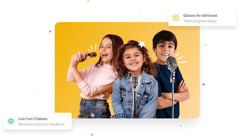 Children learning public speaking through online classes