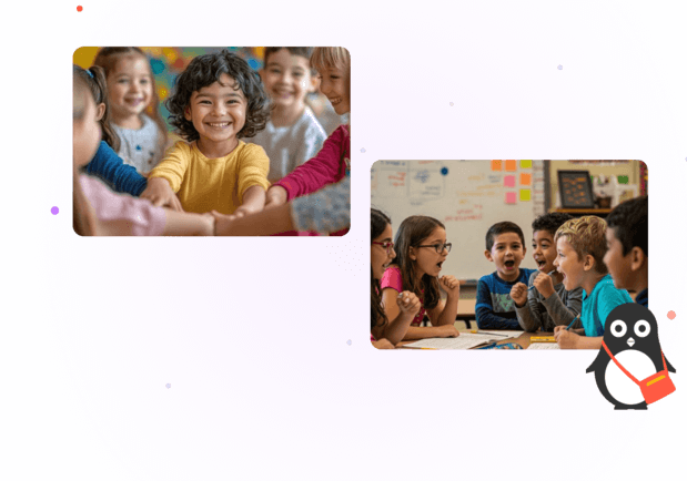 Kids in public speaking class