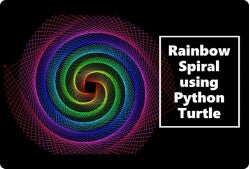 Rainbow Spiral with Turtle