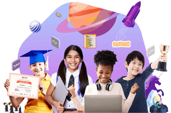 Children learning to code through online coding classes