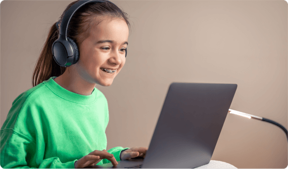 A child discovering coding through guided practice