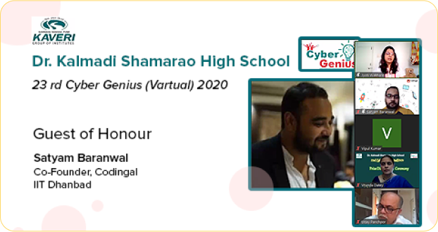 Satyam Baranwal guest of honour at Cyber Genius 2020
