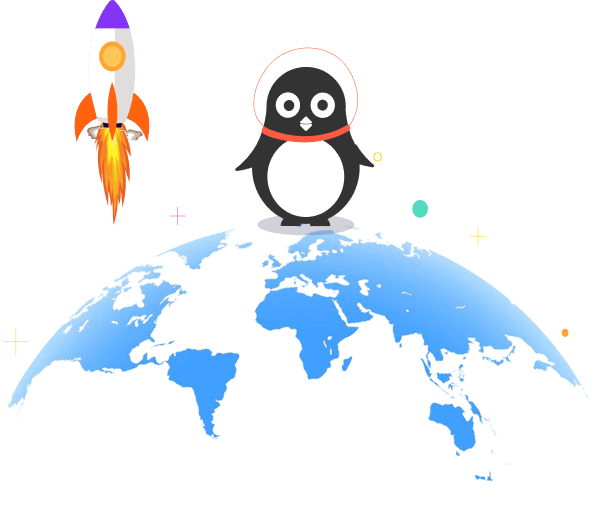 Codingal penguin on globe