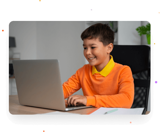 Child learning to code with AI on a laptop